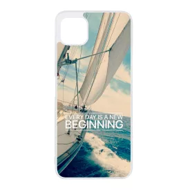 Minden nap egy új kezdet vitorlás tenger nyár Samsung Galaxy A03 tok