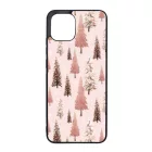 Rózsaszín karácsonyi fenyőfa mintás Samsung Galaxy A03 tok