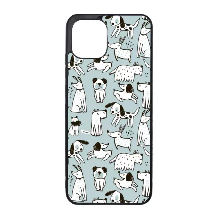 Türkiz aranyos rajzolt kutya mintás Samsung Galaxy A03 tok