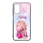 Unikornis és kávé - Téli mintás Samsung Galaxy A04s tok