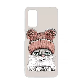 Cuki sapkás cica Samsung Galaxy A04s tok