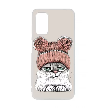 Cuki sapkás cica Samsung Galaxy A04s tok