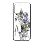 Rajzolt virágos lovas Samsung Galaxy A04s tok