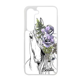 Rajzolt virágos lovas Samsung Galaxy A05s tok