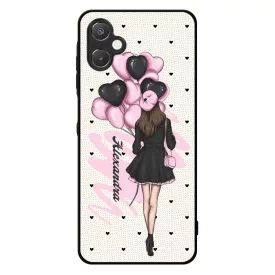 Kérd a Neveddel - Ballon Girl - Pink szerelem valentin napi Samsung Galaxy A06 tok