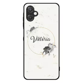 marble marvany mintas Rozsa viragos Samsung Galaxy A06 tok