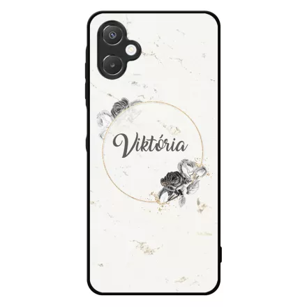 marble marvany mintas Rozsa viragos Samsung Galaxy A06 tok