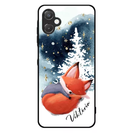 Tündéri róka - Téli mintás Samsung Galaxy A06 tok