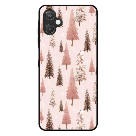 Rózsaszín karácsonyi fenyőfa mintás Samsung Galaxy A06 tok
