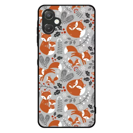 Szépséges téli róka mintás Samsung Galaxy A06 tok