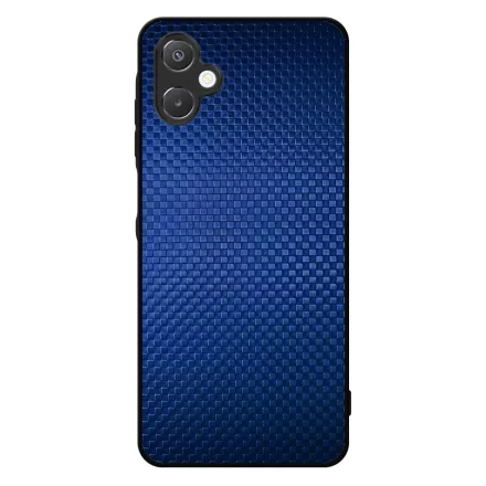 Gyönyörű kék karbon fiber mintás Samsung Galaxy A06 tok