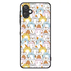 Tündéri Kawaii cica mintás Samsung Galaxy A06 tok