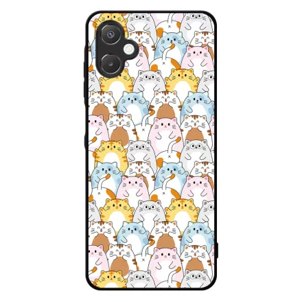 Tündéri Kawaii cica mintás Samsung Galaxy A06 tok