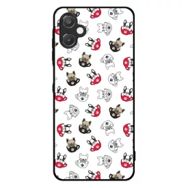 Cuki kávé és kutya mintás Samsung Galaxy A06 tok