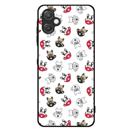 Cuki kávé és kutya mintás Samsung Galaxy A06 tok