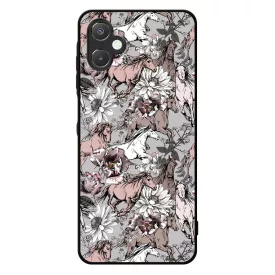 Csodaszép szürke vintage lovas mintás Samsung Galaxy A06 tok