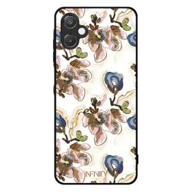 Különleges absztrakt kék virágzás Samsung Galaxy A06 tok