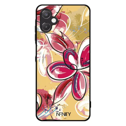 Absztrakt pink virágos Art Samsung Galaxy A06 tok