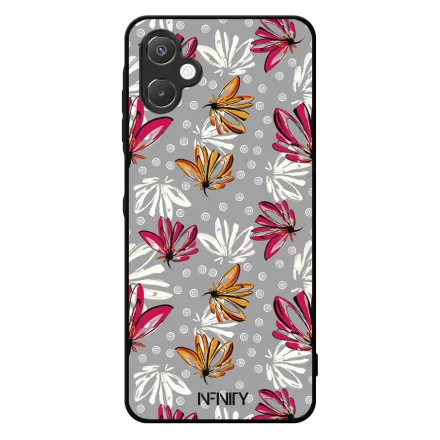 Különleges szürke virágos Art Samsung Galaxy A06 tok