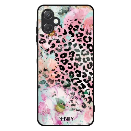 Pink virágos leopárd Samsung Galaxy A06 tok