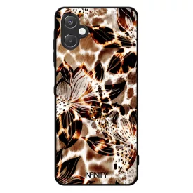 Különleges aranyló virágos zsiráf Samsung Galaxy A06 tok