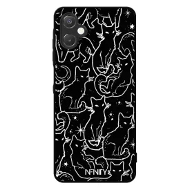 Fekete macska Samsung Galaxy A06 tok