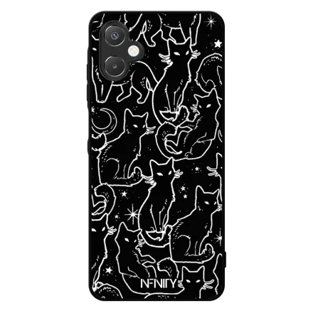 Fekete macska Samsung Galaxy A06 tok