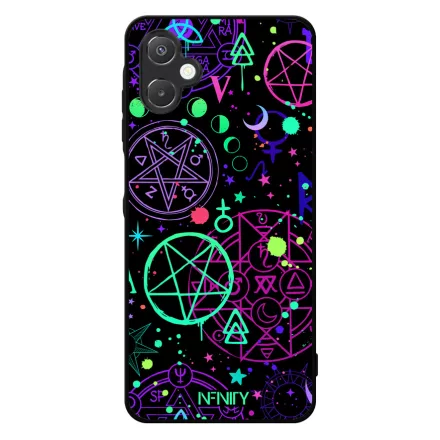 Neon ezoterikus szimbólumok Samsung Galaxy A06 tok