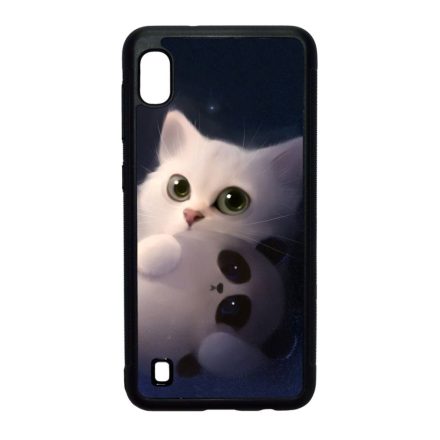 cica cicás macska macskás panda pandás Samsung Galaxy A10 fekete tok