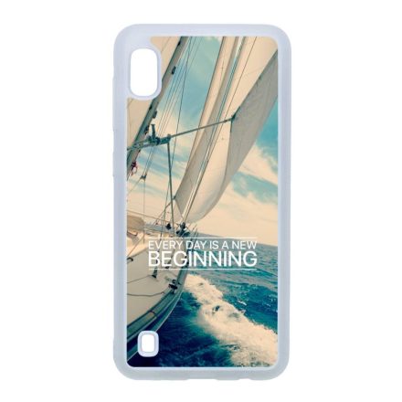 Minden nap egy új kezdet vitorlás tenger nyár Samsung Galaxy A10 átlátszó tok