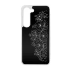 Elegant Matyó - Black magyar mintás hungarian folk Samsung Galaxy A14 4G/5G tok