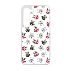 Cuki kávé és kutya mintás Samsung Galaxy A14 4G/5G tok