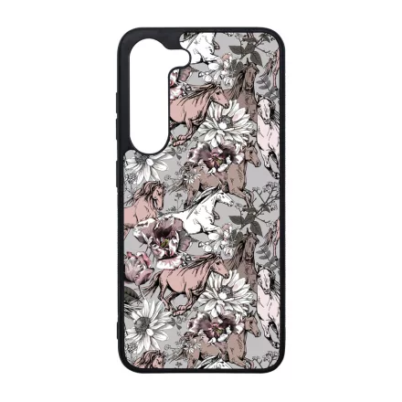 Csodaszép szürke vintage lovas mintás Samsung Galaxy A14 4G/5G tok