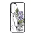 Rajzolt virágos lovas Samsung Galaxy A14 4G/5G tok