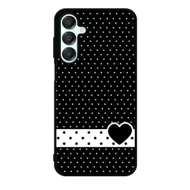 szerelem love szivecskés fekete fehér pöttyös Samsung Galaxy A16 4G/5G tok