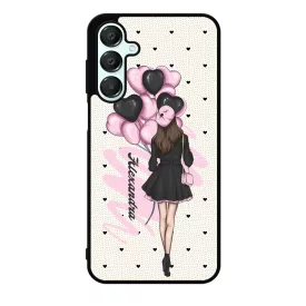 Kérd a Neveddel - Ballon Girl - Pink szerelem valentin napi Samsung Galaxy A16 4G/5G tok