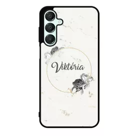 marble marvany mintas Rozsa viragos Samsung Galaxy A16 4G/5G tok