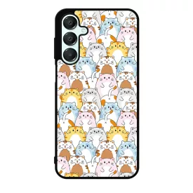 Tündéri Kawaii cica mintás Samsung Galaxy A16 4G/5G tok