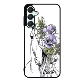 Rajzolt virágos lovas Samsung Galaxy A16 4G/5G tok
