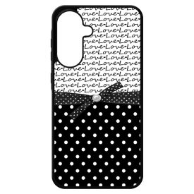 szerelem love fekete fehér pöttyös Samsung Galaxy A17 tok