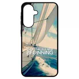 Minden nap egy új kezdet vitorlás tenger nyár Samsung Galaxy A17 tok