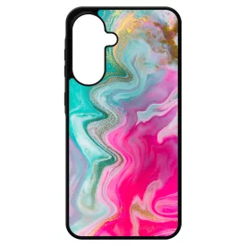 Pink gold Mixed Inks arany mintas marvanyos Samsung Galaxy A17 tok