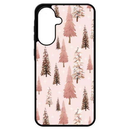 Rózsaszín karácsonyi fenyőfa mintás Samsung Galaxy A17 tok