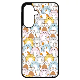 Tündéri Kawaii cica mintás Samsung Galaxy A17 tok