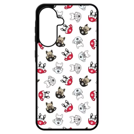 Cuki kávé és kutya mintás Samsung Galaxy A17 tok