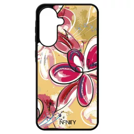 Absztrakt pink virágos Art Samsung Galaxy A17 tok