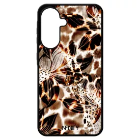 Különleges aranyló virágos zsiráf Samsung Galaxy A17 tok