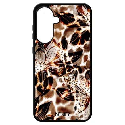 Különleges aranyló virágos zsiráf Samsung Galaxy A17 tok