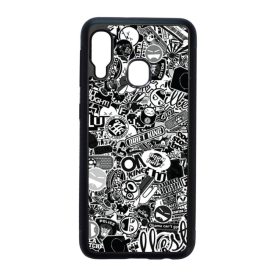 stickerbomb matricabomba Samsung Galaxy A20e fekete tok