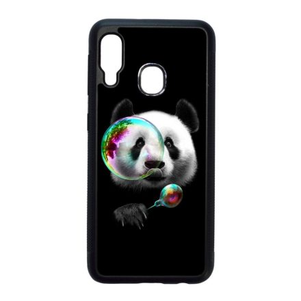 panda pandás Samsung Galaxy A20e fekete tok